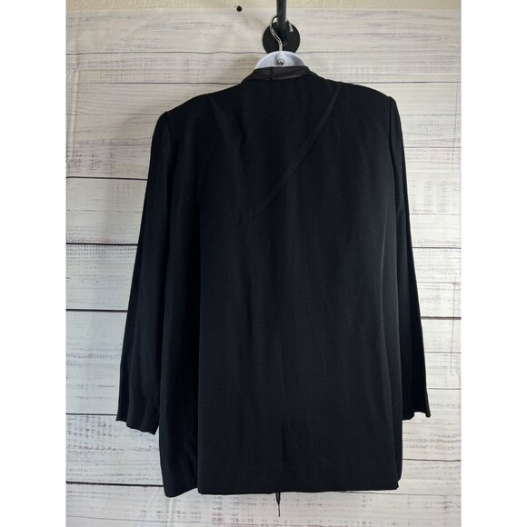 Michael Marcella Vintage Ruffle Black Blazer Cocktail 80s Women Career L - Picture 7 of 12